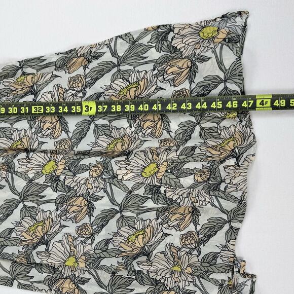 Anthropologie Blank London Dress Womens XS Gray Floral Flounce Maxi Wrap - Picture 14 of 14